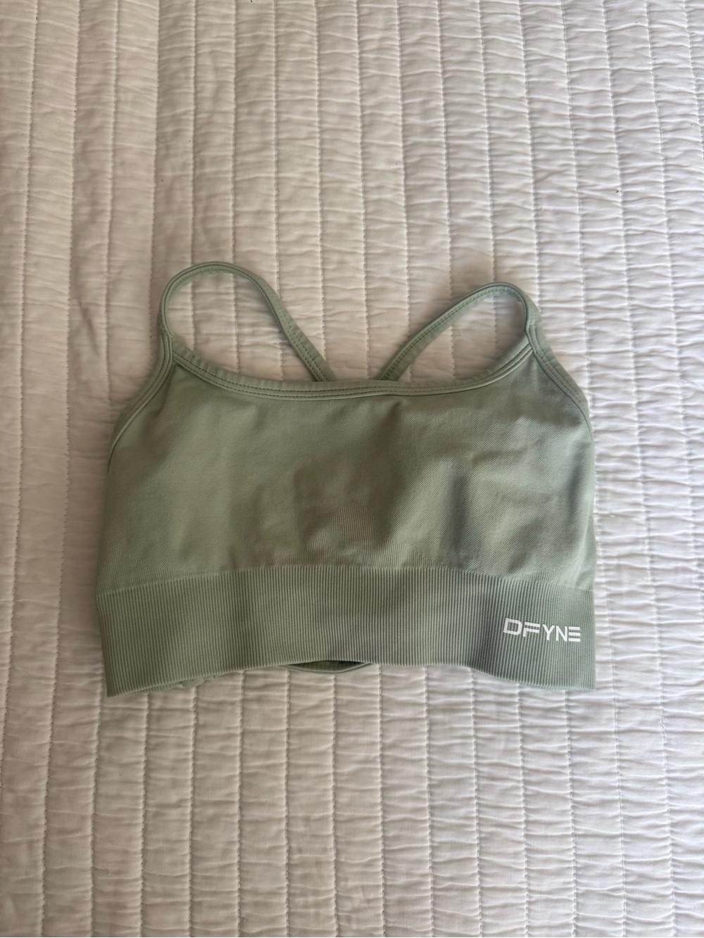 DFYNE Dynamic Backless Sports Bra, “Fresh Green”, XS